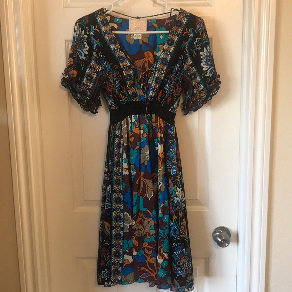 Vanita’s silk flower print dress